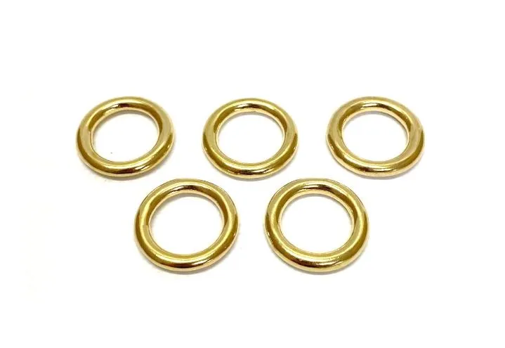 Solid Brass O-Rings 16mm 20mm 25mm 38mm 50mm For Dog Leads Collars Horse Reigns Leather Crafts x2 x5 x10 x25 x50