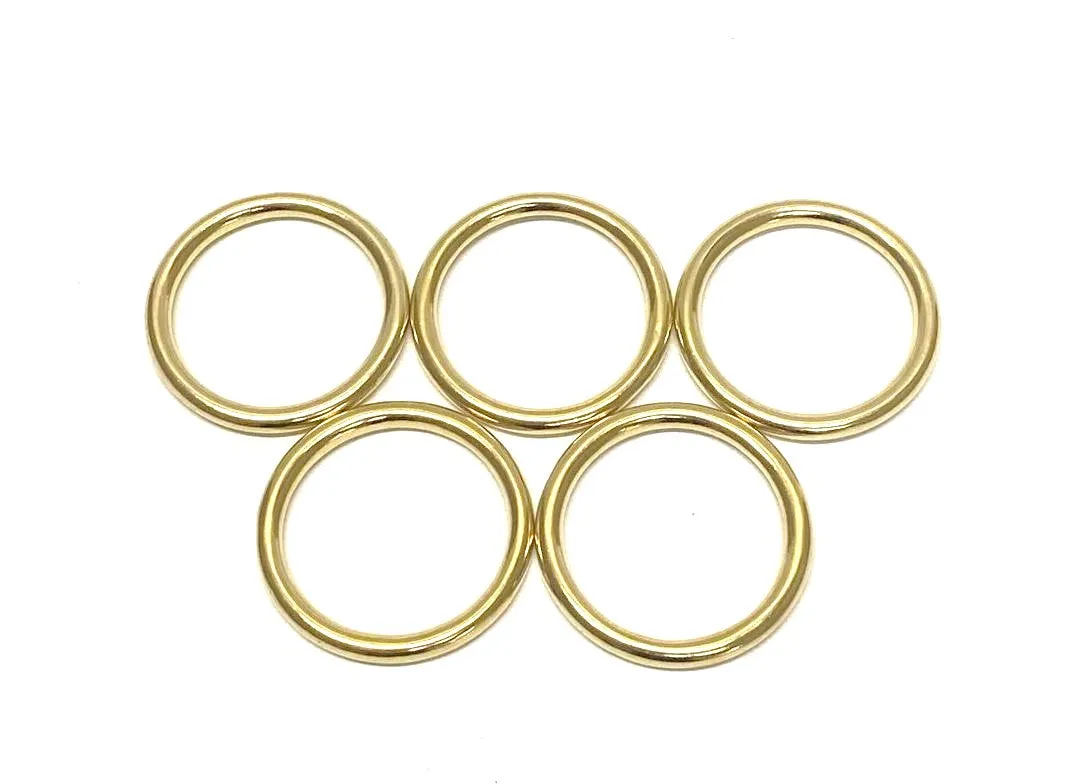 Solid Brass O-Rings 16mm 20mm 25mm 38mm 50mm For Dog Leads Collars Horse Reigns Leather Crafts x2 x5 x10 x25 x50