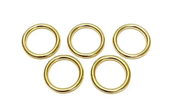 Solid Brass O-Rings 16mm 20mm 25mm 38mm 50mm For Dog Leads Collars Horse Reigns Leather Crafts x2 x5 x10 x25 x50