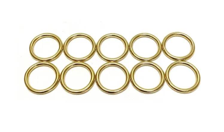 Solid Brass O-Rings 16mm 20mm 25mm 38mm 50mm For Dog Leads Collars Horse Reigns Leather Crafts x2 x5 x10 x25 x50