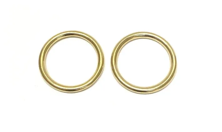 Solid Brass O-Rings 16mm 20mm 25mm 38mm 50mm For Dog Leads Collars Horse Reigns Leather Crafts x2 x5 x10 x25 x50