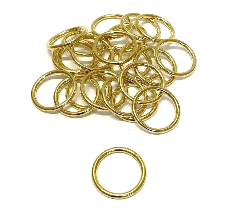 Solid Brass O-Rings 16mm 20mm 25mm 38mm 50mm For Dog Leads Collars Horse Reigns Leather Crafts x2 x5 x10 x25 x50