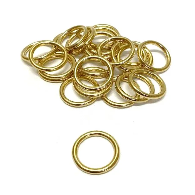 Solid Brass O-Rings 16mm 20mm 25mm 38mm 50mm For Dog Leads Collars Horse Reigns Leather Crafts x2 x5 x10 x25 x50