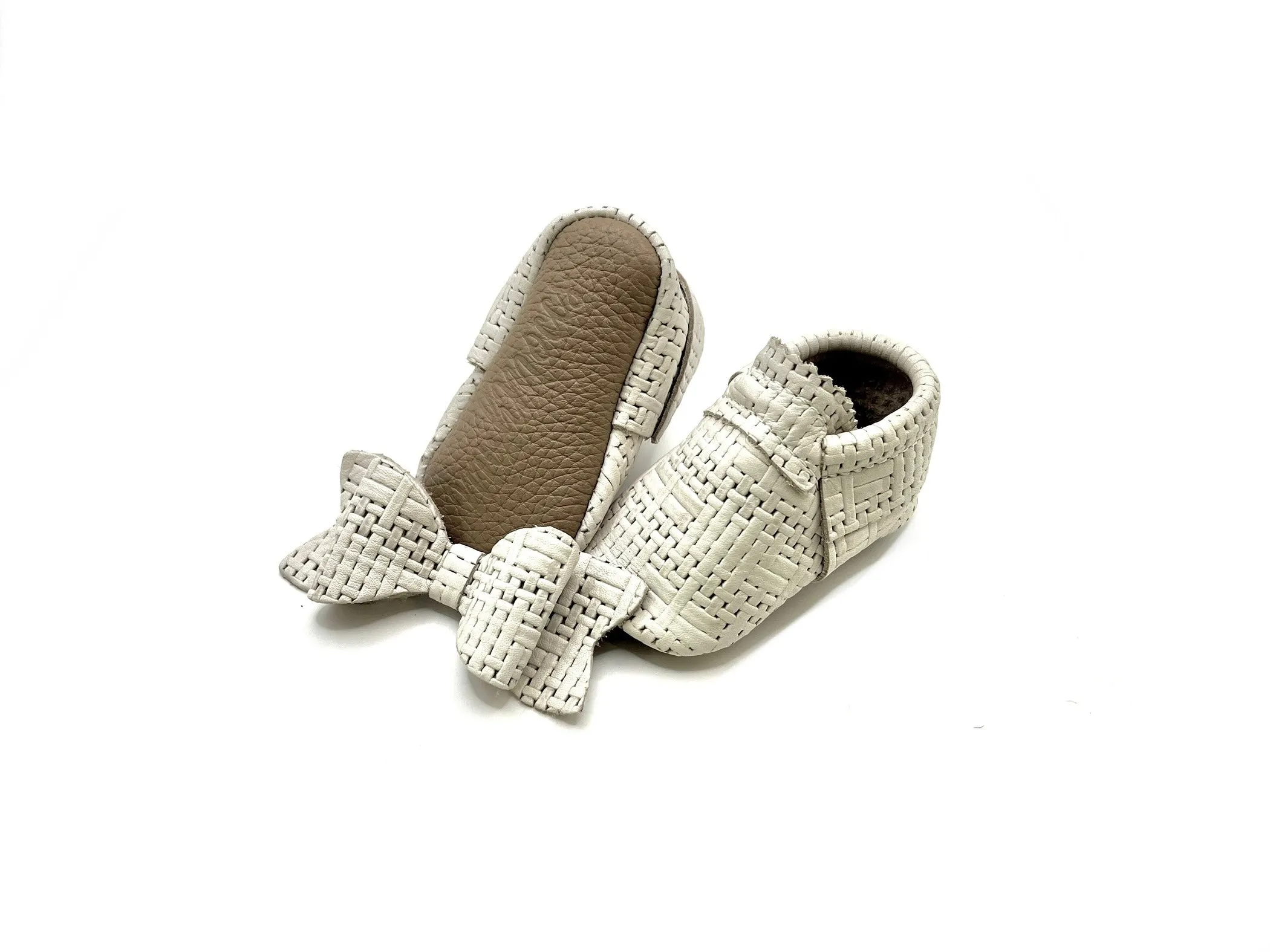 Stone -Raffia Moccs -