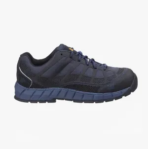 STREAMLINE Mens Mesh/Nubuck Safety Shoes Blue Nite