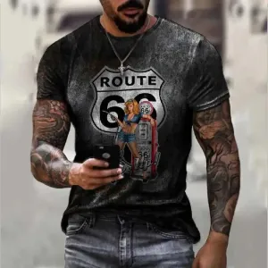 T-shirt homme  Pin Up - Route 66