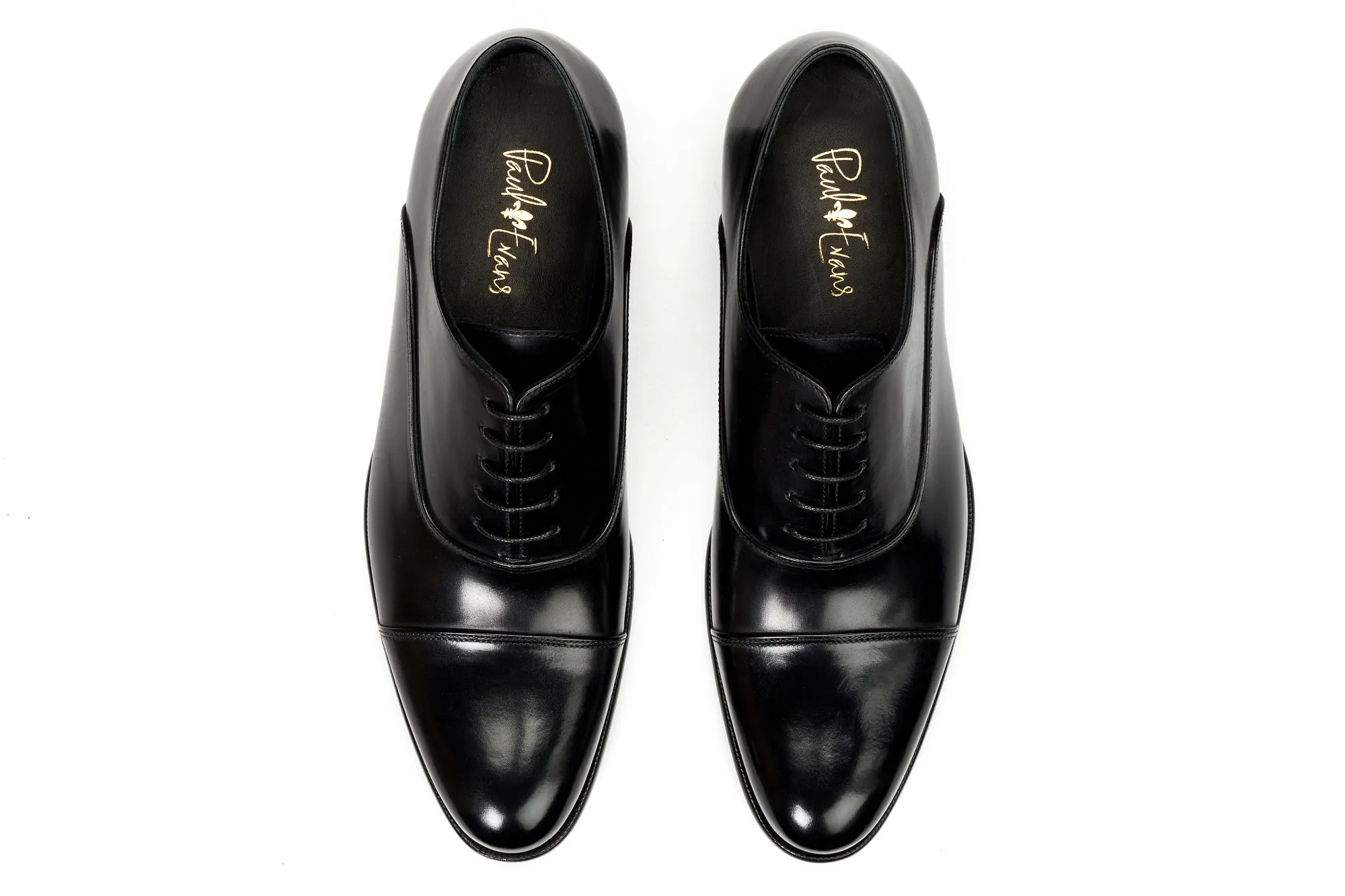 The Cagney II Stitched Cap-Toe Oxford - Nero