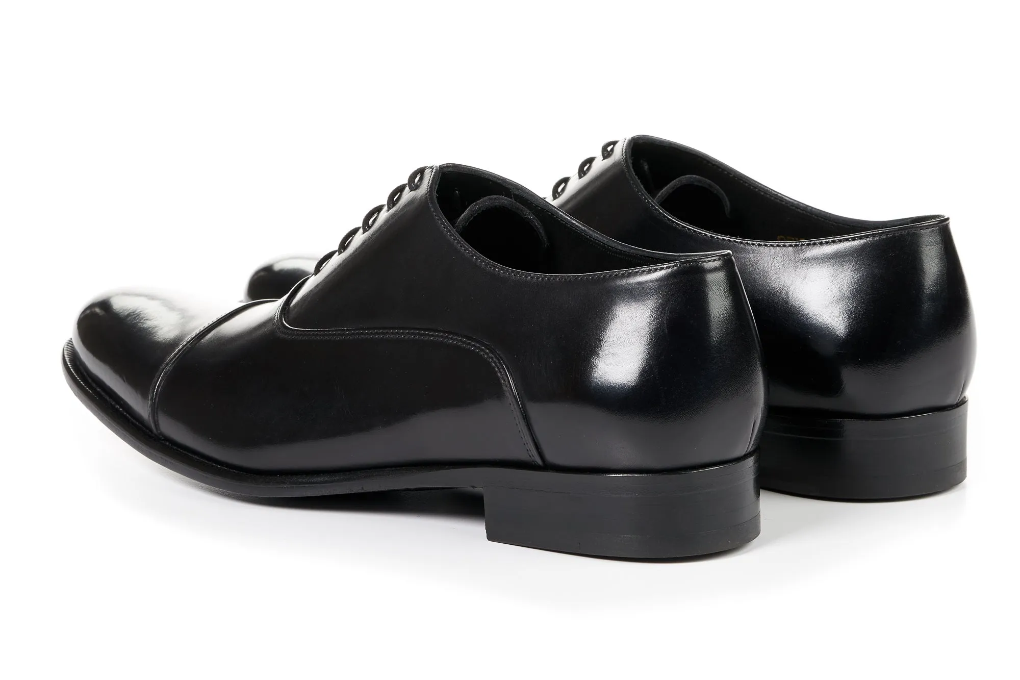 The Cagney II Stitched Cap-Toe Oxford - Nero