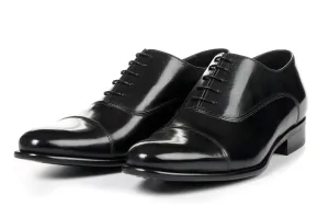 The Cagney II Stitched Cap-Toe Oxford - Nero