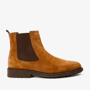 The Nayrobi Tan Suede Leather Chelsea Casual Men Boot  Final Sale!