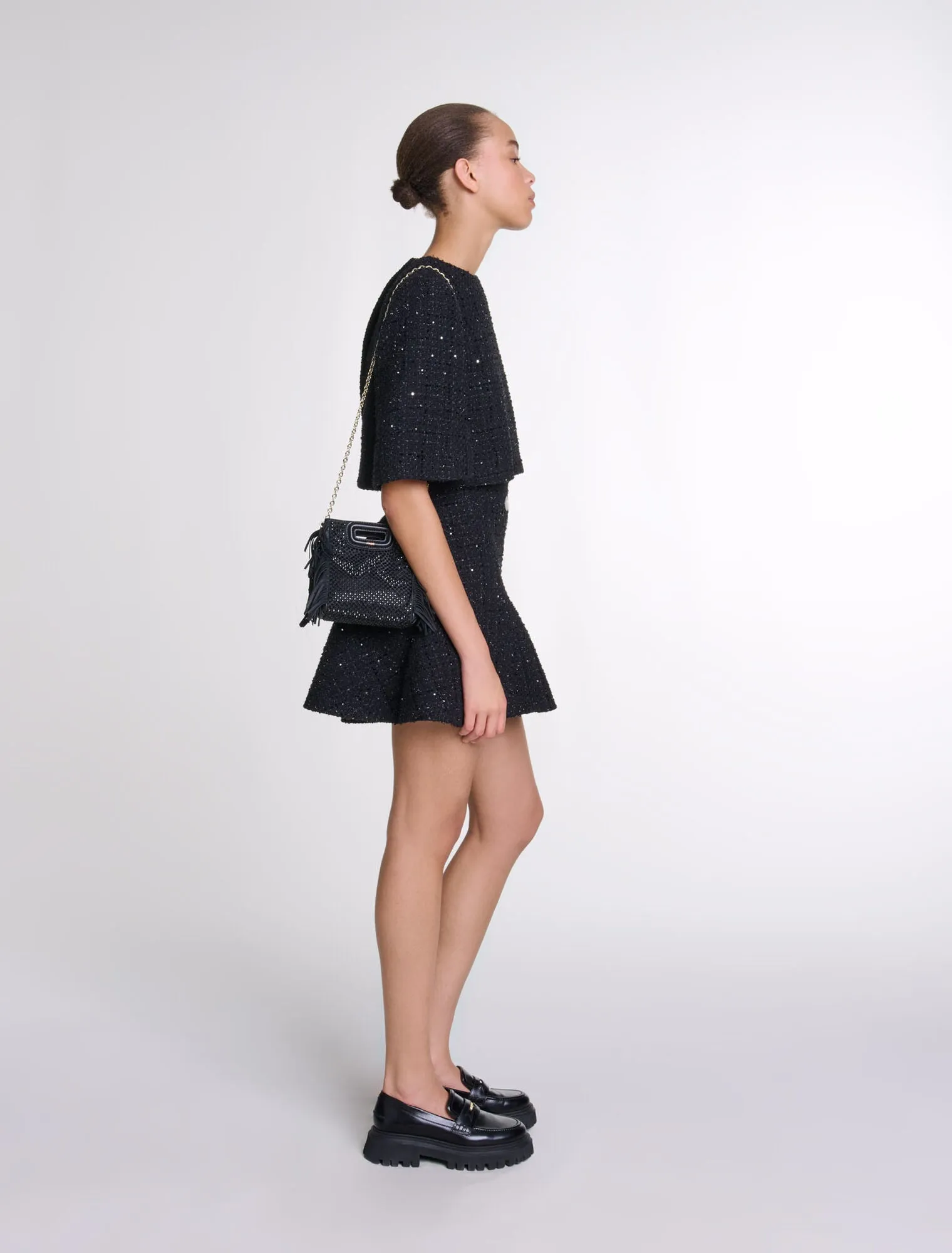 Tweed 2-in-1 short dress