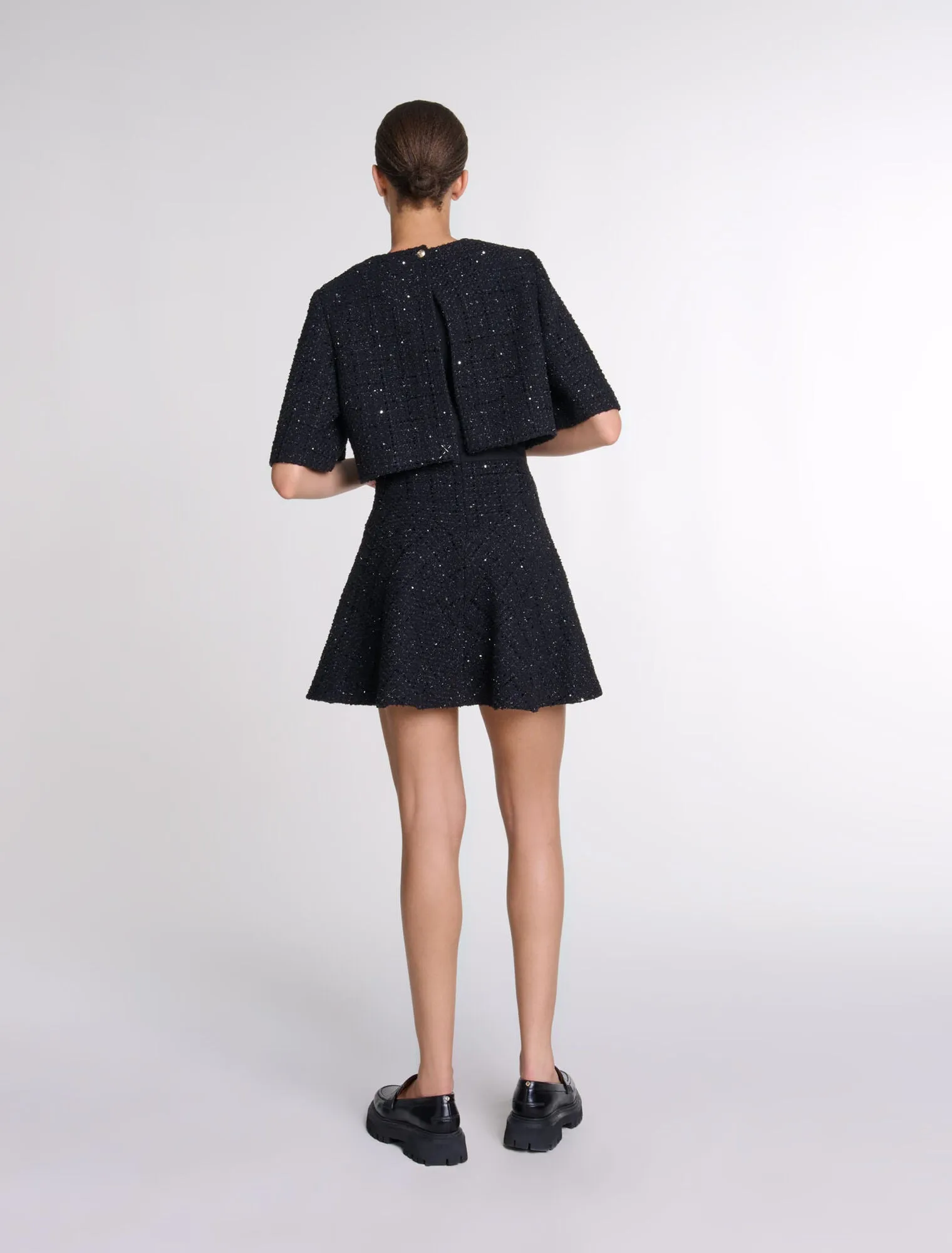 Tweed 2-in-1 short dress