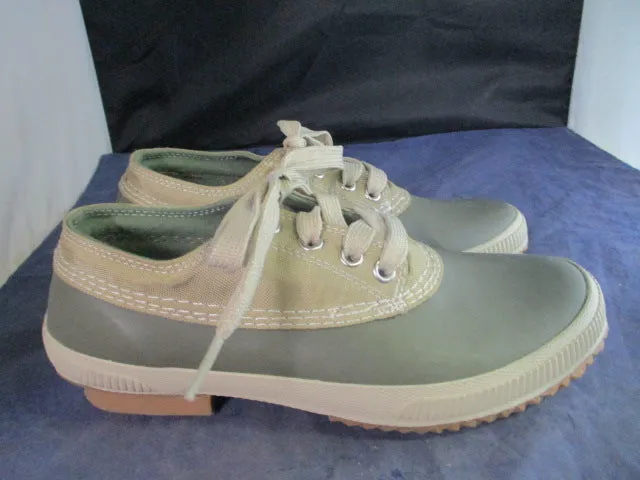 Used London Fog Women's Rubber Waterproof Duck Sneaker Shoes Green Size 7