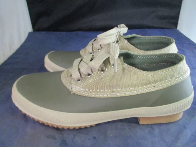 Used London Fog Women's Rubber Waterproof Duck Sneaker Shoes Green Size 7