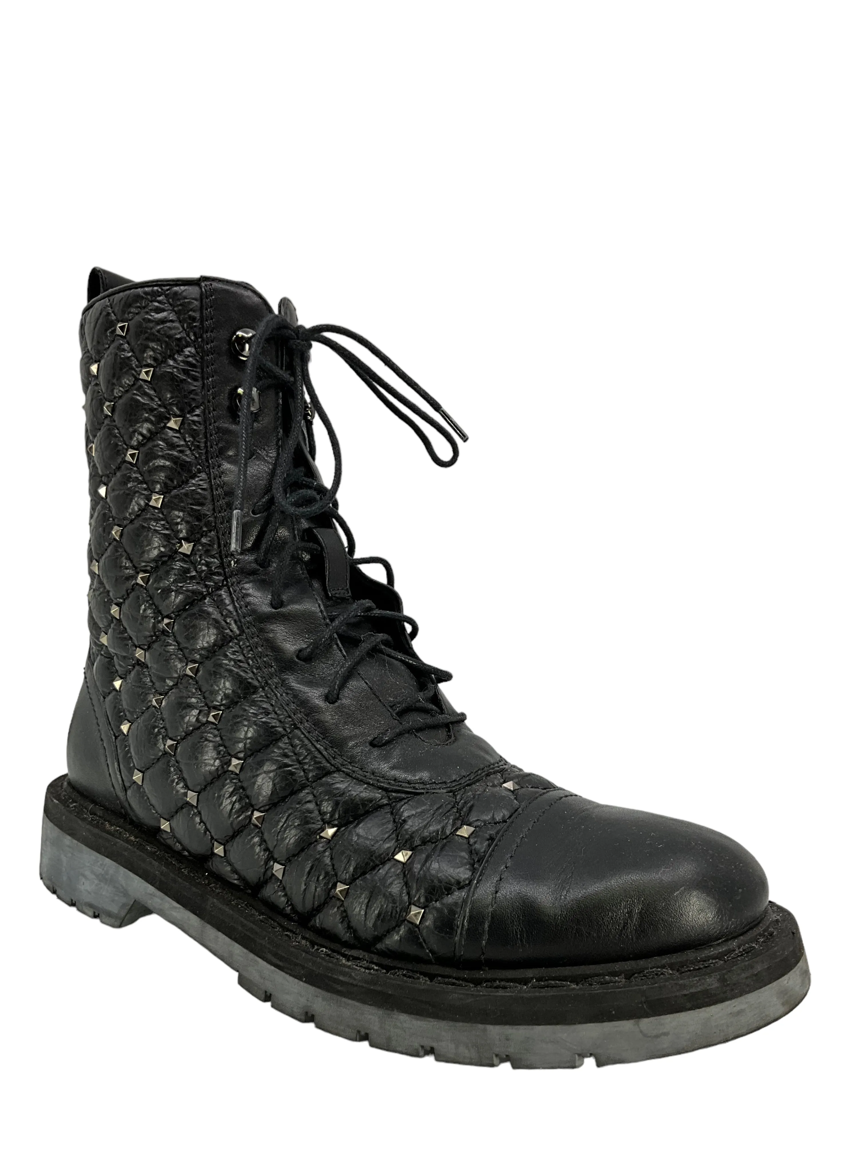 VALENTINO Studded Accent Combat Boots Size 6