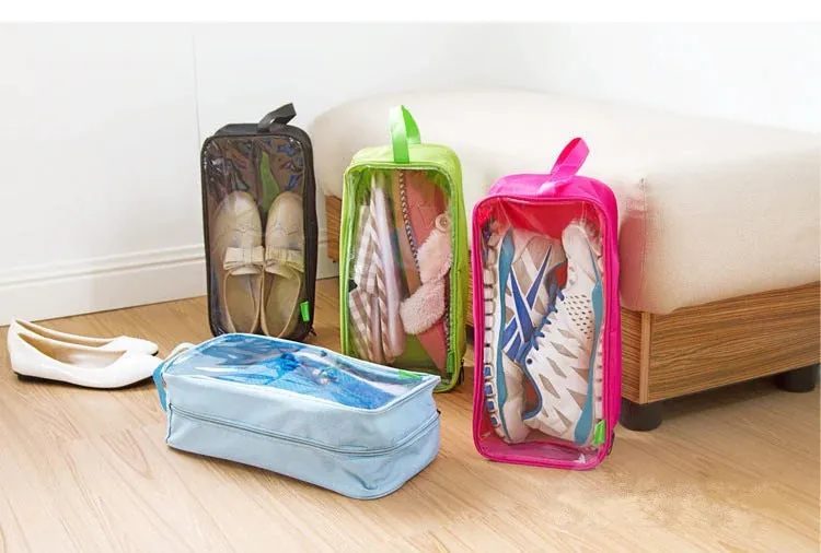 WATERPROOF SINGLE SHOE STORAGE POUCH BAG - PERFECT FOR TRAVELLING ( Random Colors )