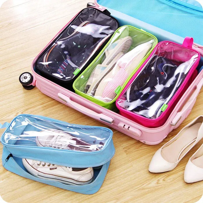 WATERPROOF SINGLE SHOE STORAGE POUCH BAG - PERFECT FOR TRAVELLING ( Random Colors )