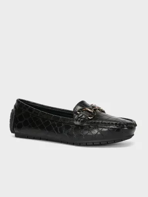 Womens "ARLOWE" Textured Comfy Moccasins