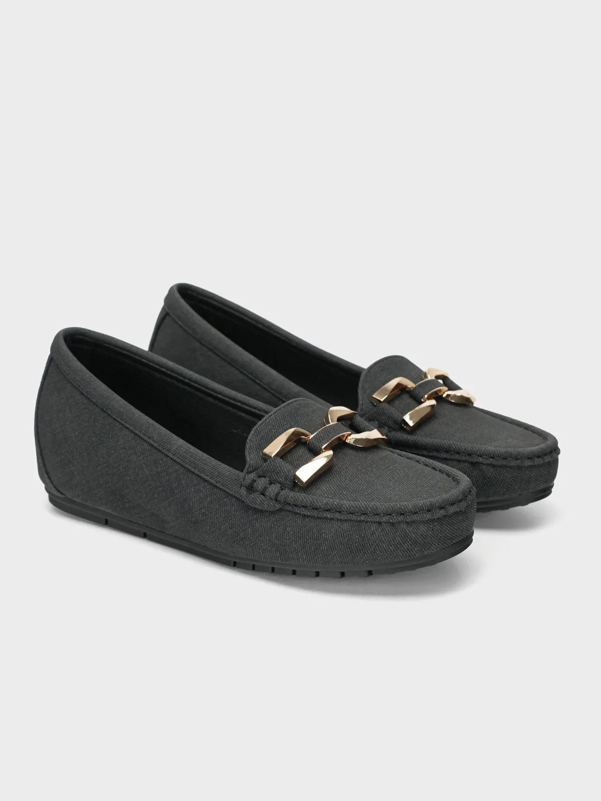 Womens "SUTARA" Comfy Buckle Moccasins