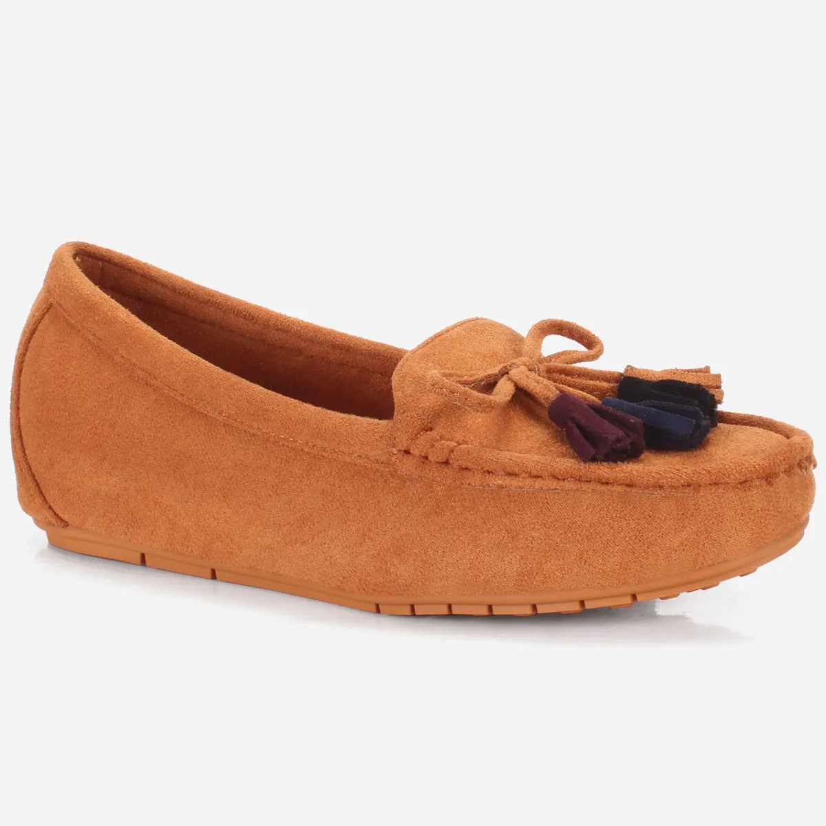 Womens "UNELI" Low Wedge Moccasins