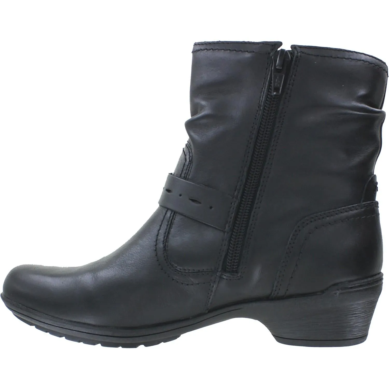 Women's Rockport Riley Waterproof Mid Boot Black Leather