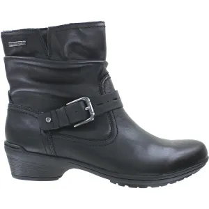 Women's Rockport Riley Waterproof Mid Boot Black Leather